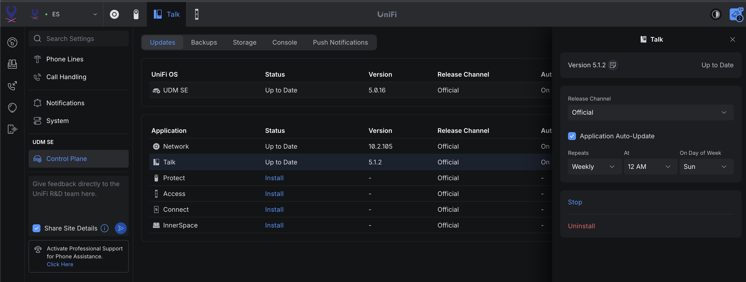 Talk application updated during remediation testing